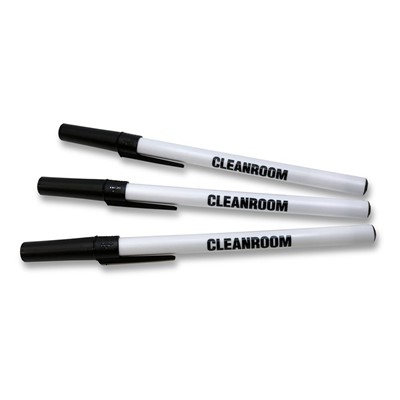 Columbia Cleanroom P114-6-BLK Cleanroom Stick Pen - Black - 100/CS