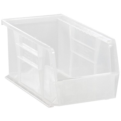 Quantum Storage Systems QUS230CL - Clear-View Series Ultra Hang & Stack Bin - 10.875" x 5.5" x 5" - Clear - 12/Carton