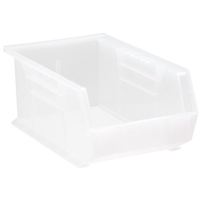 Quantum Storage Systems QUS241CL - Clear-View Series Ultra Hang & Stack Bin - 13.625" x 8.25" x 6" - Clear - 12/Carton