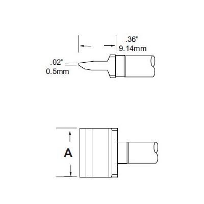 Metcal RFP-BL2 - RFP Rework Cartridge - Blade - 16mm (0.63)