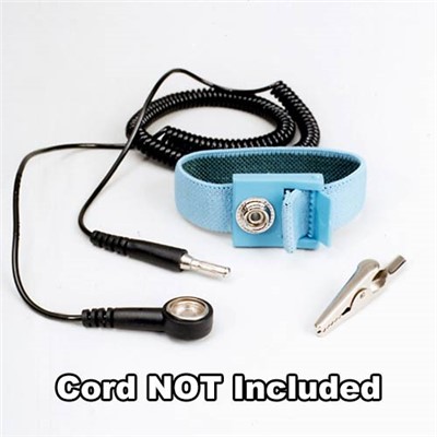 Static Solutions WS-1025-B - Ohm-Stat™ Elastic Adjustable Wrist Strap - 4 mm Snap - No Cord - Blue