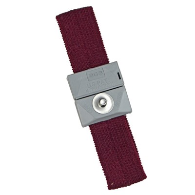 SCS 2204 - Adjustable Wrist Strap - Elastic Fabric - Burgundy