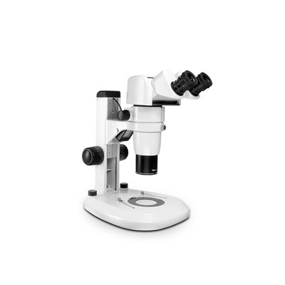 Scienscope CMO-PK2E - E-Series Parallel Zoom Stereo Microscope on Dual LED Illuminated Track Stand - 0° - 45° Tilting Binocular Head