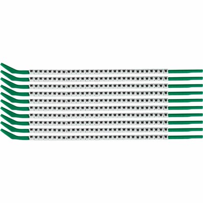 Brady SCN09-W Clip Sleeve Wire Markers Legend W, 300/pkg