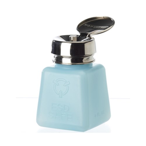 R&R Lotion SD-4-ESD-AS - Anti-Splash Cleanroom Solvent Dispenser w/Purity Pump - ESD-Safe - 4 oz - 50/Case