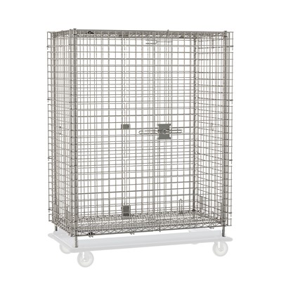 InterMetro Industries SEC55S-HD Super Erecta Heavy-Duty Dolly and Plate Caster Security Shelving Unit - Stainless Steel - 28.0625" x 50.5" x 62" (Dolly and Casters Not Included)