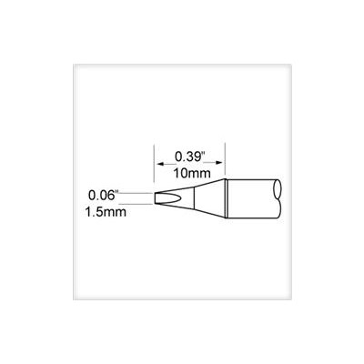 Metcal SFP-CH15 - SFP Soldering & Rework Cartridge - 30 Degree Chisel - 1.5 x 10 mm