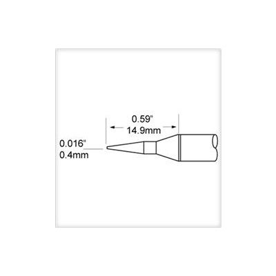 Metcal SFP-CNL04 - SFP Soldering & Rework Cartridge - Long Reach Conical - 0.4 x 14.9 mm