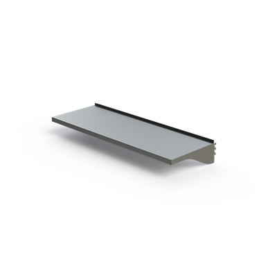 Gibo/Kodama SG48 - Gray Powdercoated Steel Upright Shelf for 48" Workstation
