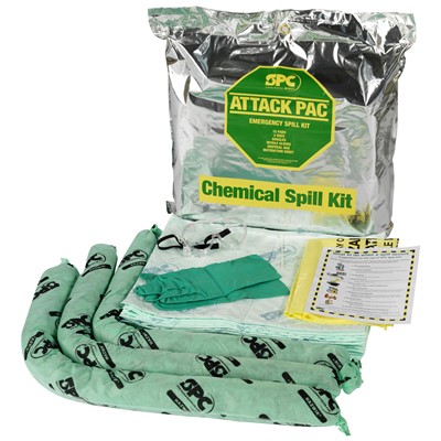 Brady SKH-ATK - Chemical Attack Pac Spill Kit - 20" x 16" x 4" - 4/Case