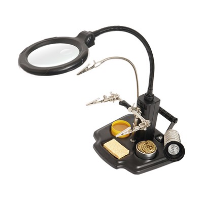 Eclipse SN-396 - Soldering Helping Hand w/LED Magnifier - 6-Diopter/12-Diopter