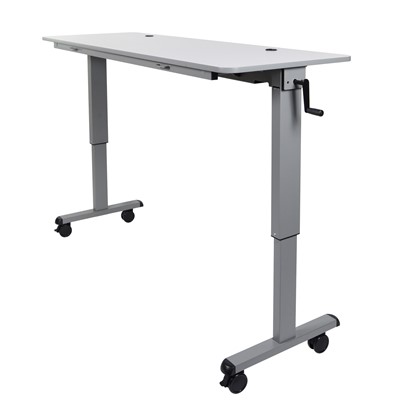 Luxor STAND-NESTC-60 - 60" Adjustable Flip Top Table w/Crank Handle - 59" x 23.6" x 30"-45.25"