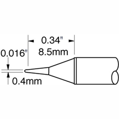 Metcal STTC-145P-PK - STTC 700 Series Conical Soldering Tip Cartridge - 0.4 mm (0.016")