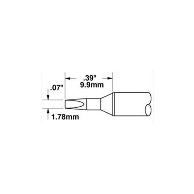 Metcal CVC-7CH0018S - Chisel Soldering Cartridge - 30° - 700° - 1.78 mm (0.07")
