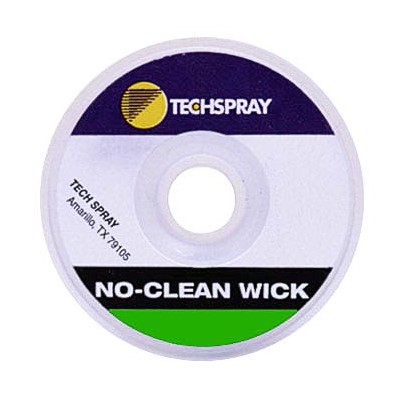 Techspray 1816-10F - No-Clean Desoldering Braid - 0.075" - 10' Spool - #3 Green