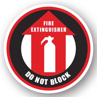 Ergomat Durastripe Circle Sign - Fire Extinguisher Do Not Block