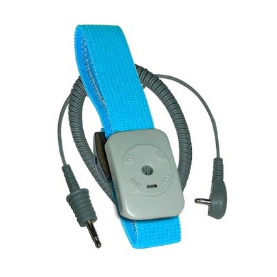 Transforming Technologies WB7200 - Dual Conductor Adjustable Fabric Wrist Strap w/Coil Cord - 20' - Turquoise