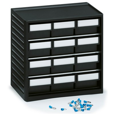 Treston 294-4ESD - ESD Small Parts Cabinet w/12 L-64-4ESD Drawers - 12.2" x 11.4" x 7.1"