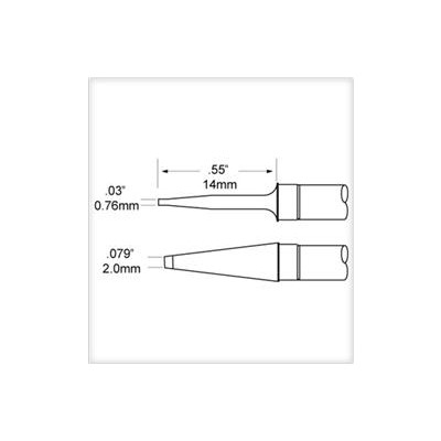 Metcal TCP-BLP2 - TCP Tweezer Cartridge - Blade - 2 x 14 mm