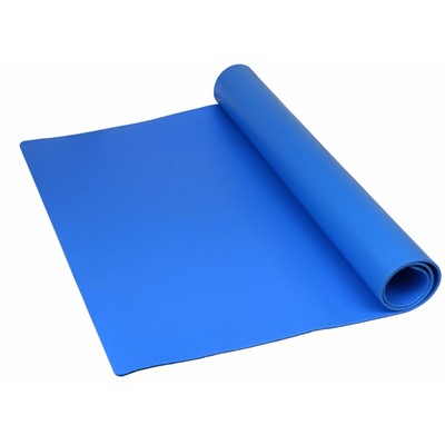 SCS TM24600L3BL - Static Dissipative Homogeneous Vinyl Mat - Premium 3-Layer - 0.125" Thick - 24" x 600" - Blue