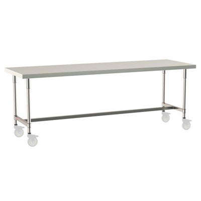 InterMetro Industries TWM3096SI-316-S TableWorx Mobile-Ready 30" x 96 " - 316 Surface - Stainless Steel I-Frame - All Stainless Steel Finish