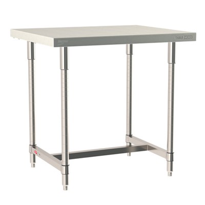 InterMetro Industries TWS3036SI-304-S TableWorx Stationary 30" x 36 " - 304 Surface - Stainless Steel I-Frame - All Stainless Steel Finish