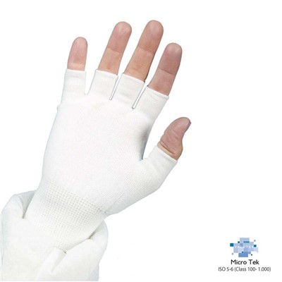 Valutek VTGNLR-1/2 - MicroTek Cleanroom Nylon Glove Liner - Half-Finger - 35 Bags/Case