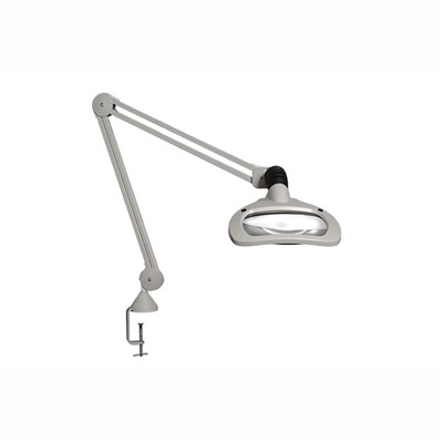 Vision-Luxo WAL025970 - WAVE Series LED Magnifier - 3.5-Diopter - 30" - Edge Clamp - Light Gray