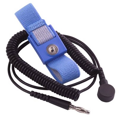 Transforming Technologies WB1845 - 10 mm Fabric Wrist Strap Set - 12' - Black/Blue