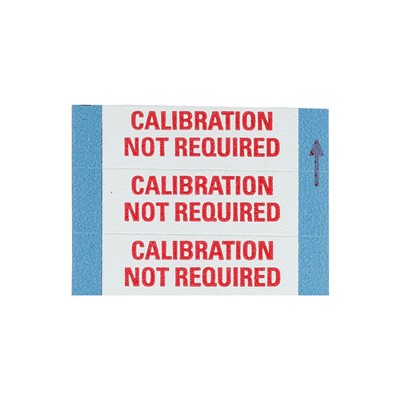 Brady WO-53-PK Cloth "Calibration Not Required" Write-On Labels, 0.5 in H x 1.5 in W, 25 p/pk