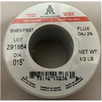 AIM Solder 13236 SN63PB37 - OAJ Water Soluble 2% - .015 Dia Spool Solder - 1/2 lb Spools