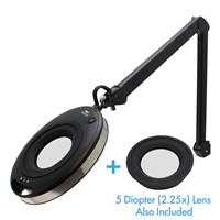 Aven Tools 26501-LED-INX-12D - In-X Magnifying Lamp 12-Diopter (4x Magnification) bundled w/a 5-Diopter Lens