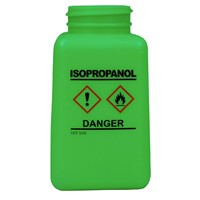 Menda 35737 - 6 oz durAstatic® Dissipative Bottle Only - HDPE - Square Bottle - GHS Label "Isopropanol" Printed - 4" - Green