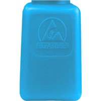 Menda 35745 - 6 oz durAstatic® Dissipative - HDPE - Square Bottle w/ Pure-Touch Pump - GHS Label "Isopropanol" Printed - 4.2" - Blue