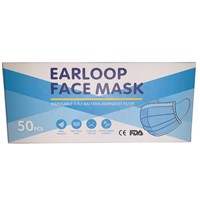 Q Source 3PLYFACEMASK - 3-Ply Disposable Face Mask - Blue - ASTM1 - 50/Box