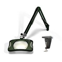 O.C. White 81400-4-RG Green-Lite - ESD-Safe - Rectangle LED Magnifier - 2x (4-Diopter) - 30" - Racing Green